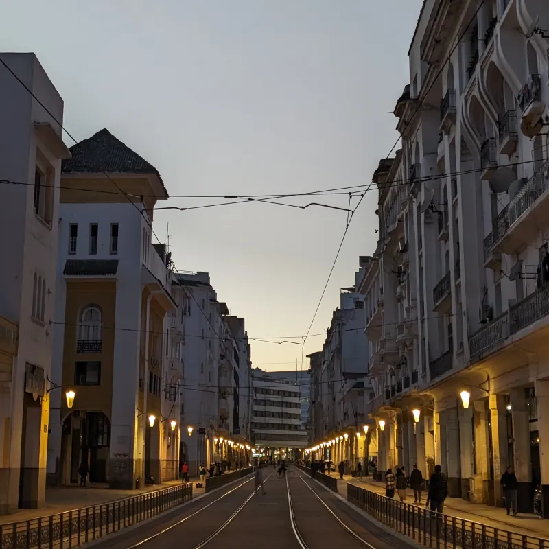 Mohammed V Boulevard walk - from Casa Voyageurs to United Nations square